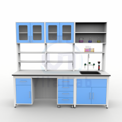 ISO Certified Modern Metal Chemical Proof Lab Bench Table with Easy Installation and Water Sink