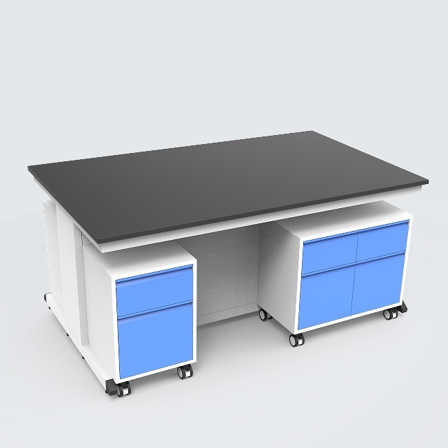 Modern Design Commercial Furniture Movable Lab Island Benches without Water