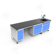 Anti scratching Laboratory Bench Workstation with Drawer and Cabinet