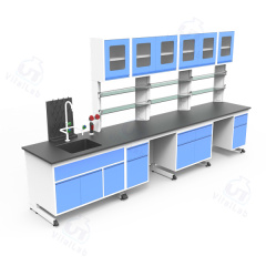 Anti scratching Laboratory Bench Workstation with Drawer and Cabinet