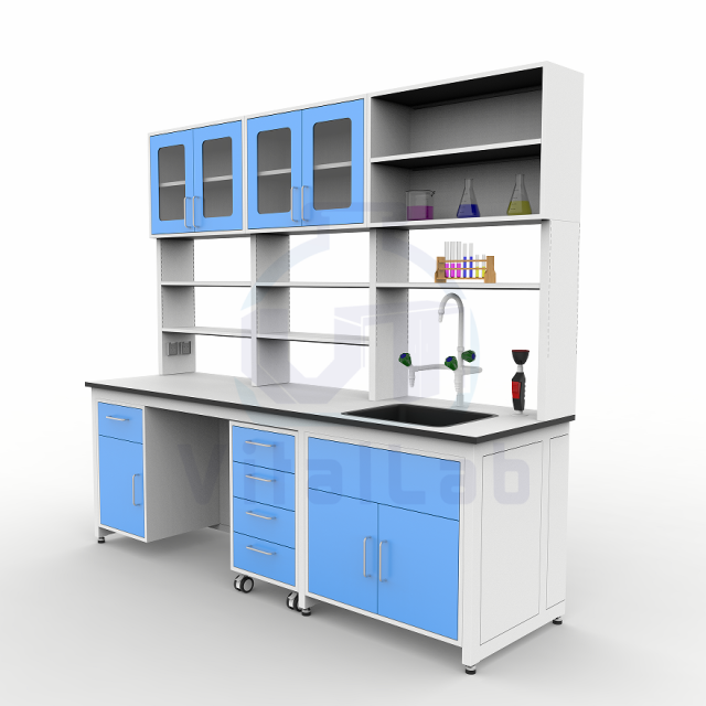 ISO Certified Modern Metal Chemical Proof Lab Bench Table with Easy Installation and Water Sink