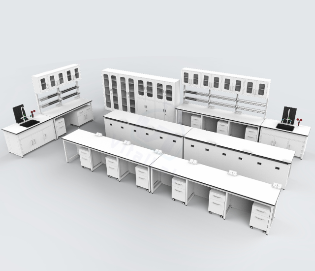Modular Lab Bench Workstation with Mobile Cabinet for University Use