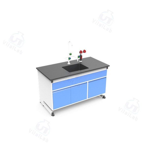 Modern Custom Hospital Laboratory Work Table with Sink Wholesale Custom Biological Modular Lab Bench for School Application