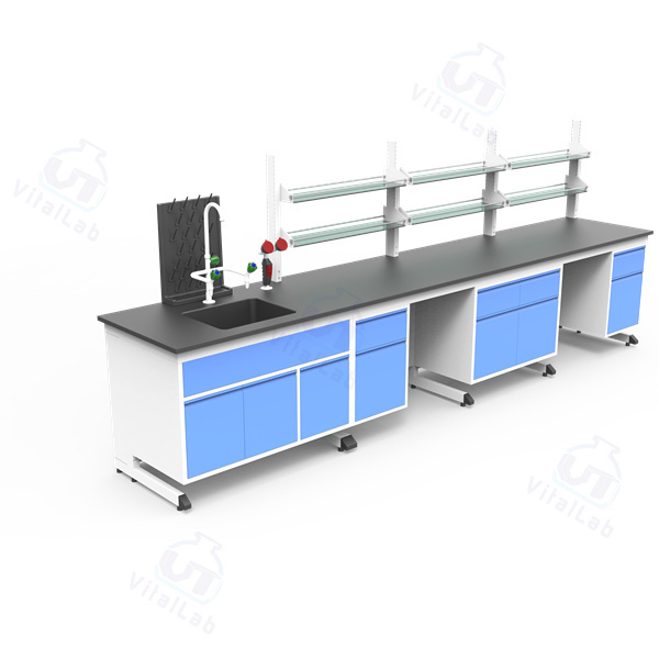 Modern Custom Hospital Laboratory Work Table with Sink Wholesale Custom Biological Modular Lab Bench for School Application