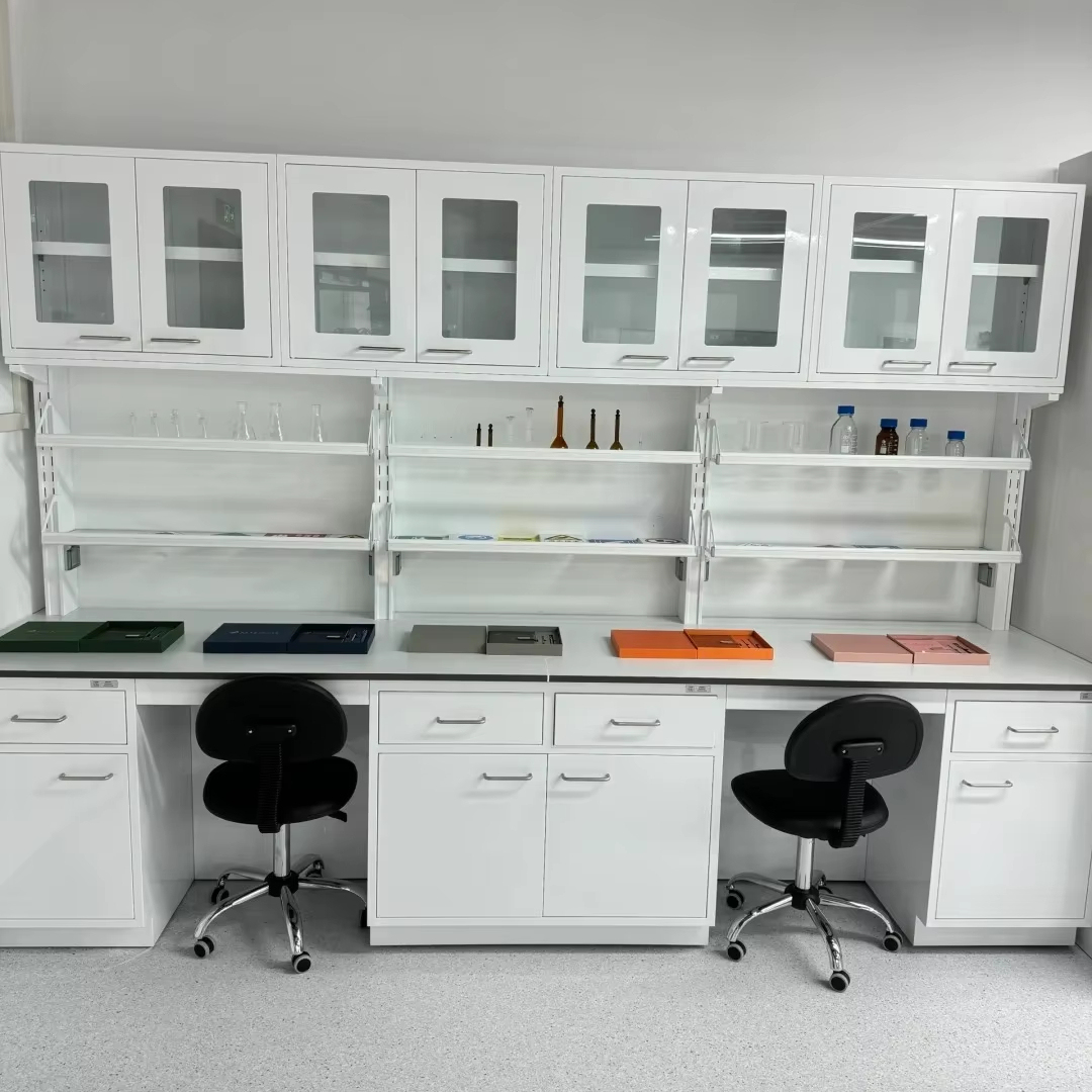 Modern White Laboratory Wall Benches Lab Bench for School Science Labs