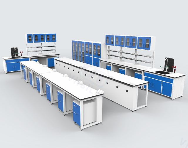 Modular Lab Bench Workstation with Mobile Cabinet for University Use