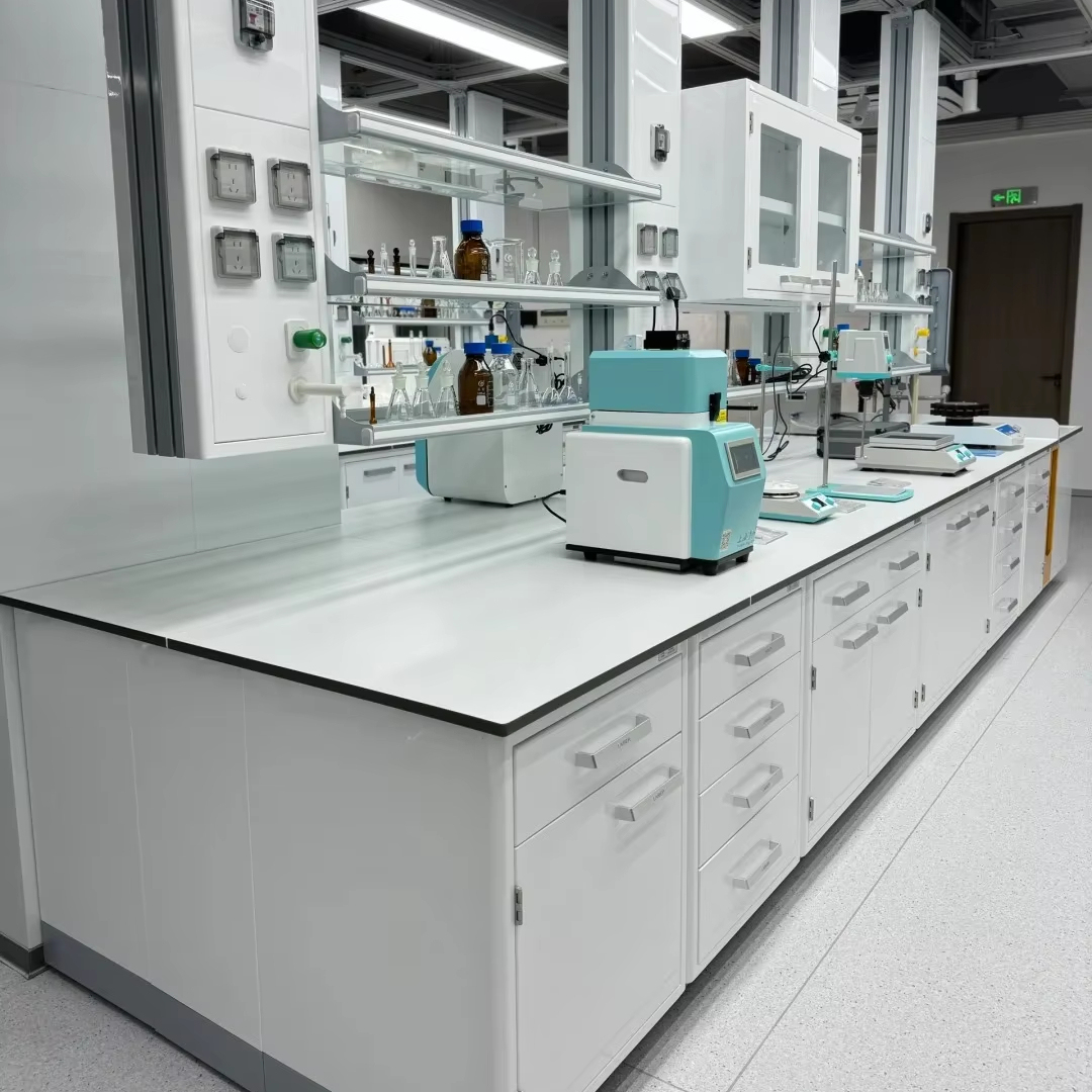 Modern White Laboratory Wall Benches Lab Bench for School Science Labs