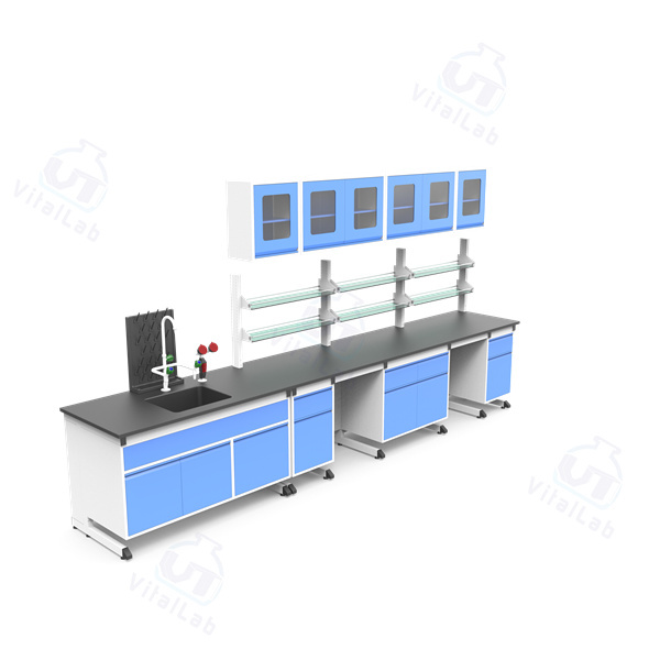 Modern Custom Hospital Laboratory Work Table with Sink Wholesale Custom Biological Modular Lab Bench for School Application