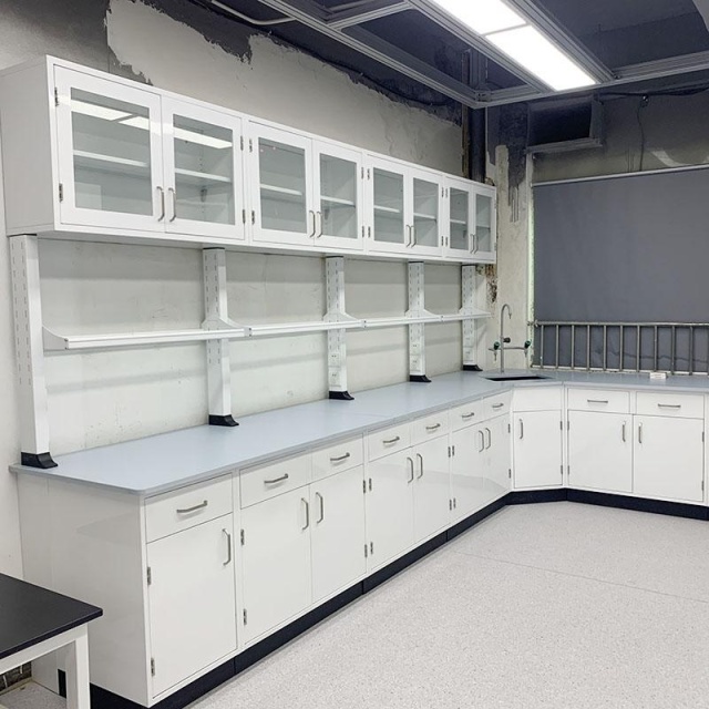 Electric Engineering Lab Bench with Sink and Faucet Lab Test Work Table with Lighting