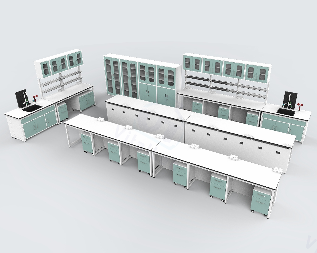 Modular Lab Bench Workstation with Mobile Cabinet for University Use