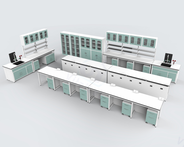 Modular Lab Bench Workstation with Mobile Cabinet for University Use