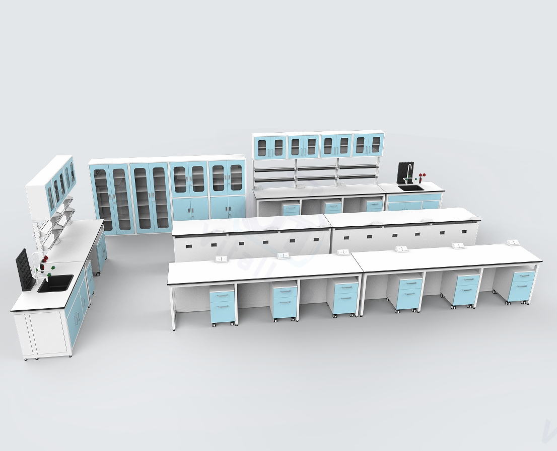 Modular Lab Bench Workstation with Mobile Cabinet for University Use