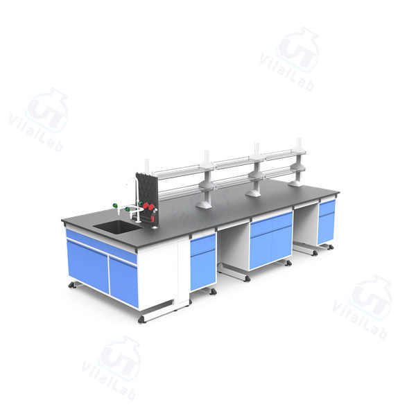 Modern Custom Hospital Laboratory Work Table with Sink Wholesale Custom Biological Modular Lab Bench for School Application