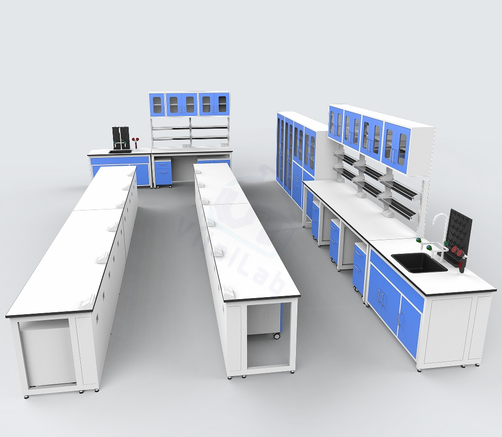 Modular Lab Bench Workstation with Mobile Cabinet for University Use