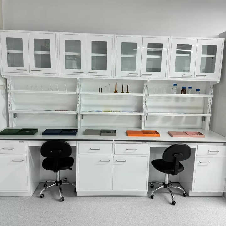 Modern White Laboratory Wall Benches Lab Bench for School Science Labs