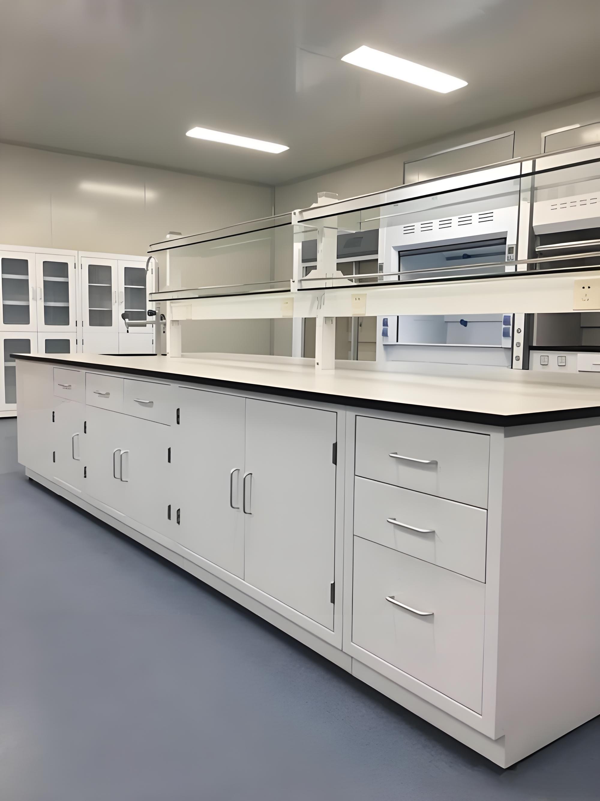 Electric Engineering Lab Bench with Sink and Faucet Lab Test Work Table with Lighting