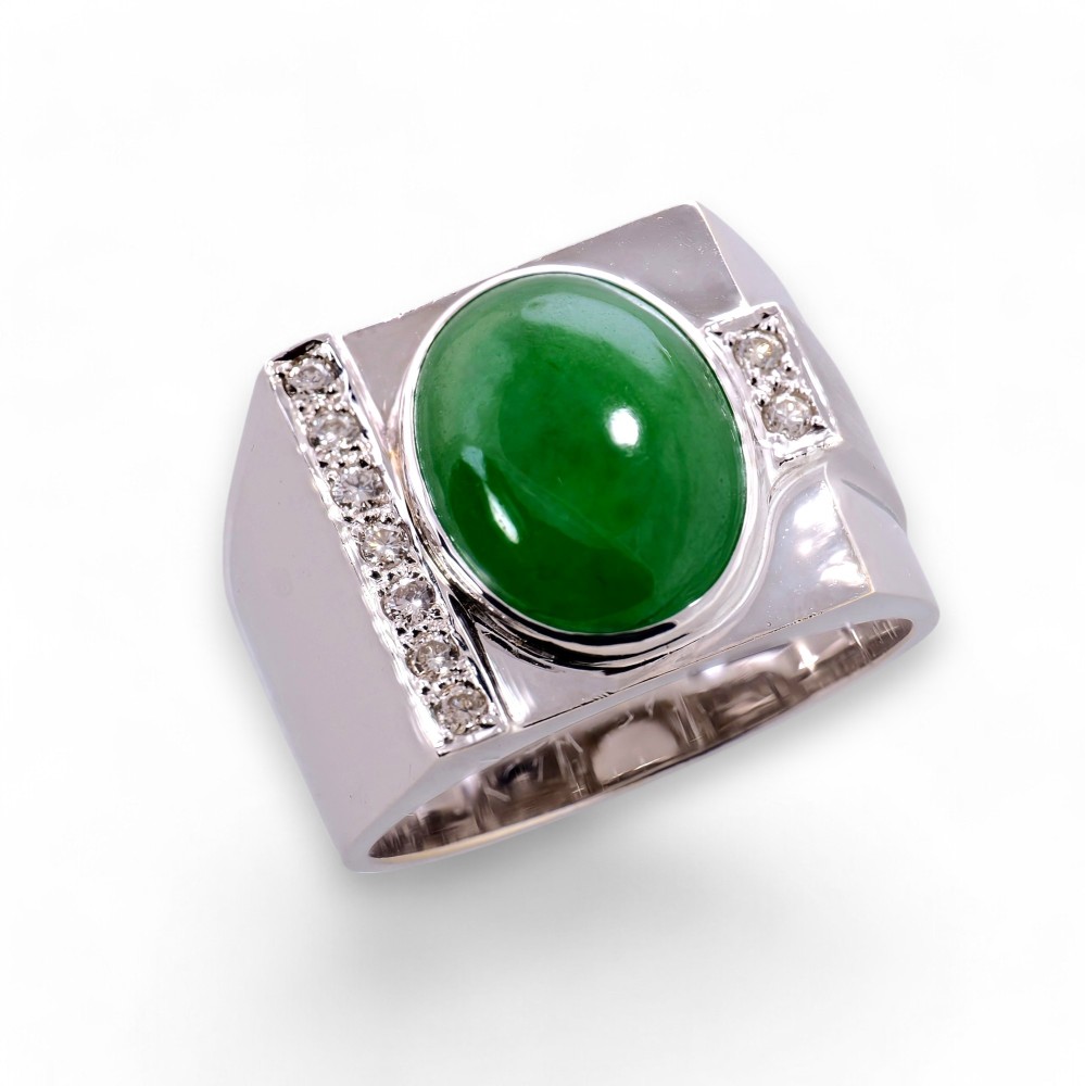 Imperial Green Jade Ring 017