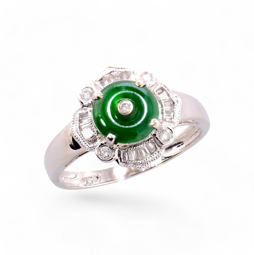 Imperial Green Jade Ring 024