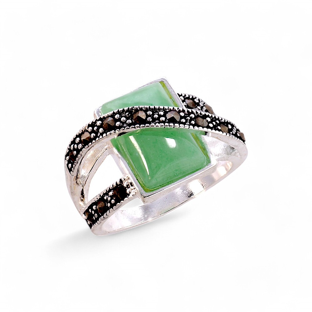 Silver Jade Ring 011