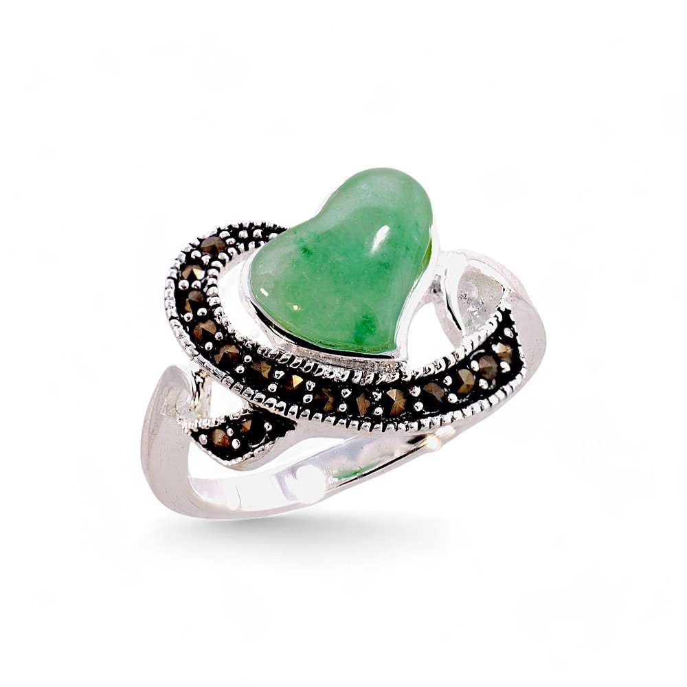 Silver Jade Ring 012