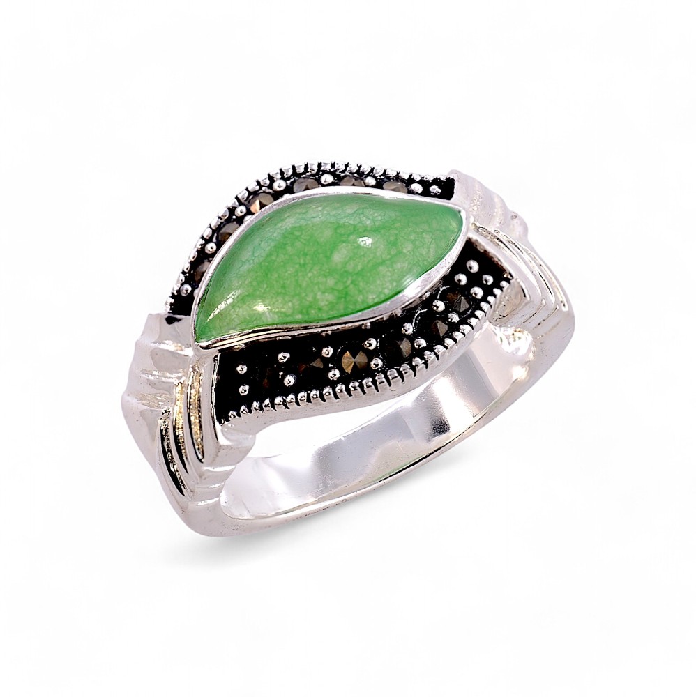 Silver Jade Ring 014