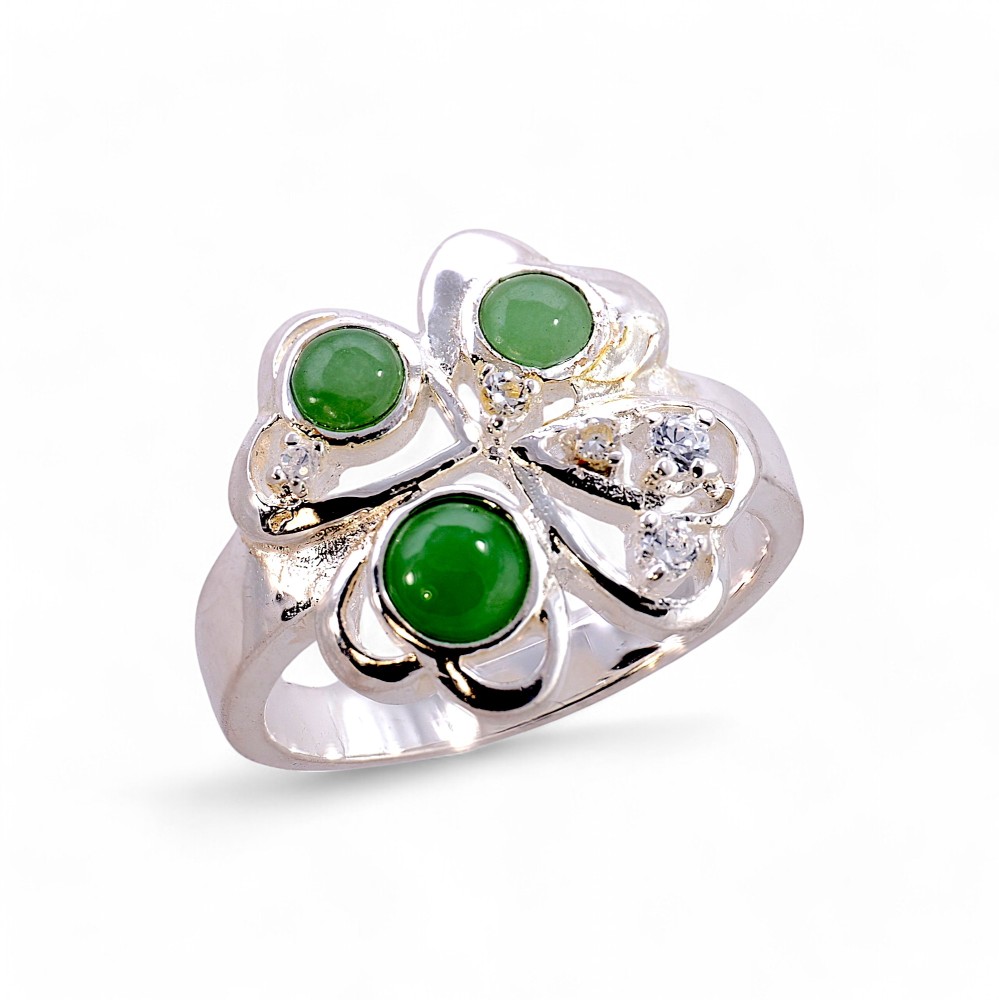 Silver Jade Ring 018