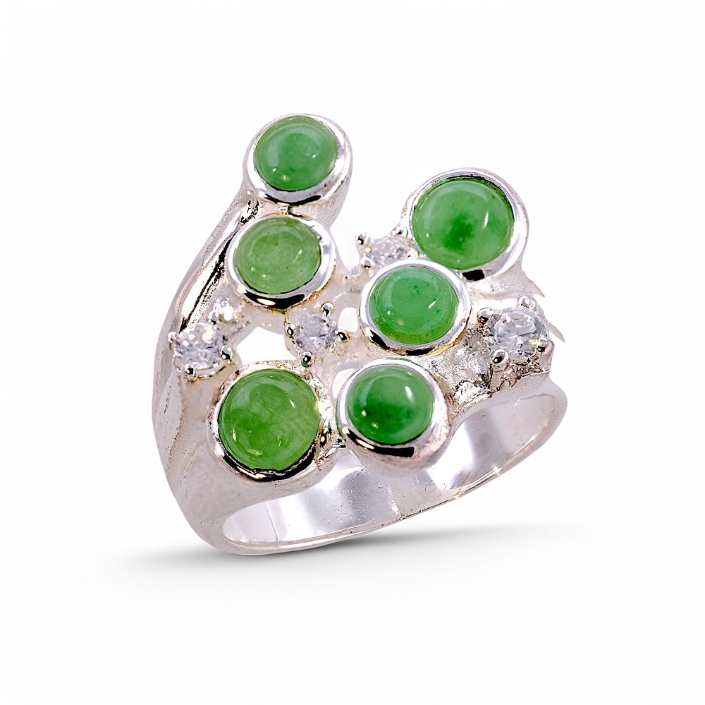 Silver Jade Ring 020