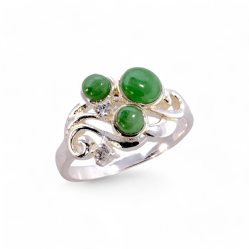 Silver Jade Ring 022