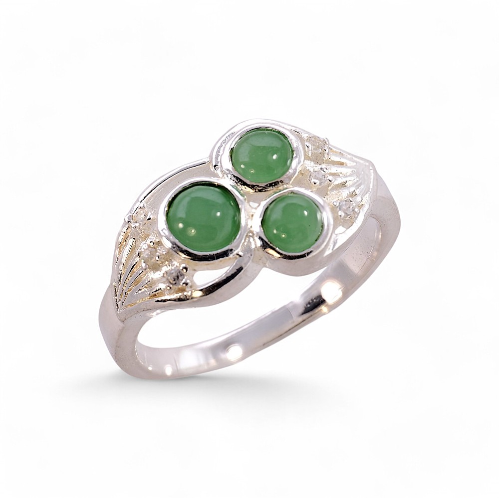 Silver Jade Ring 023