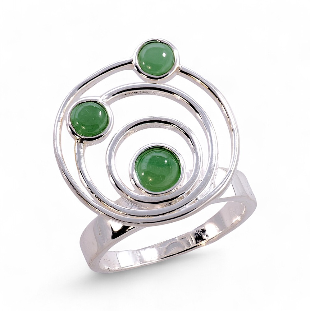 Silver Jade Ring 024