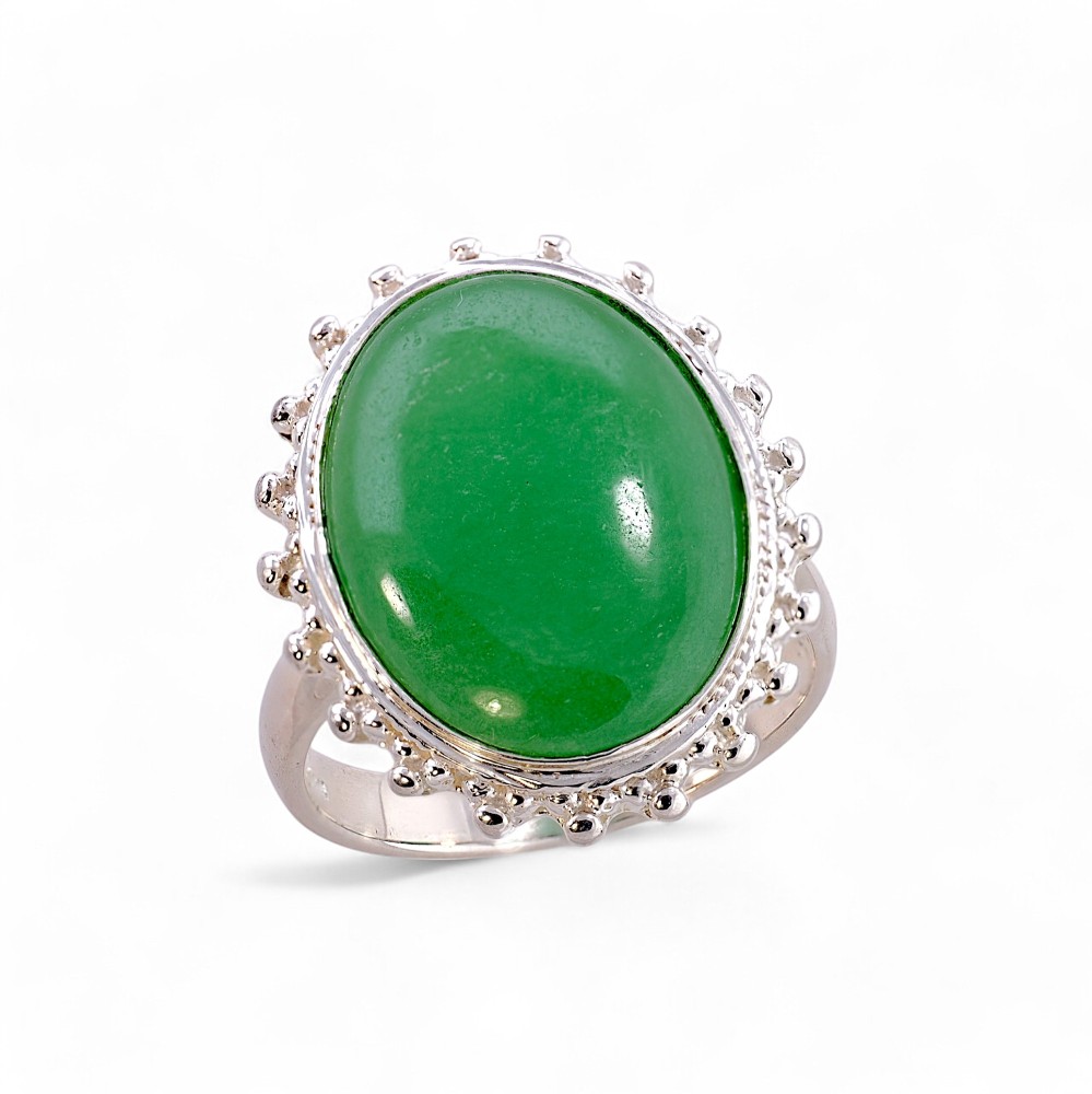 Silver Jade Ring 038