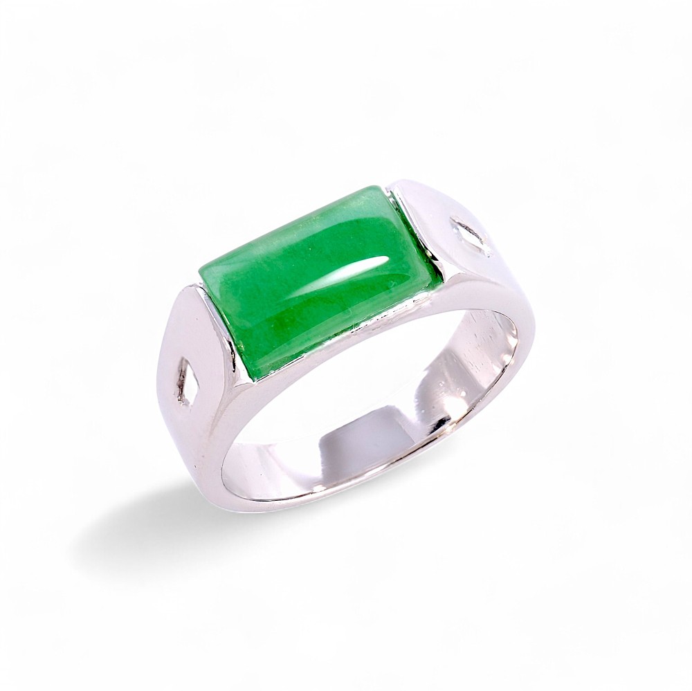 Silver Jade Ring 041