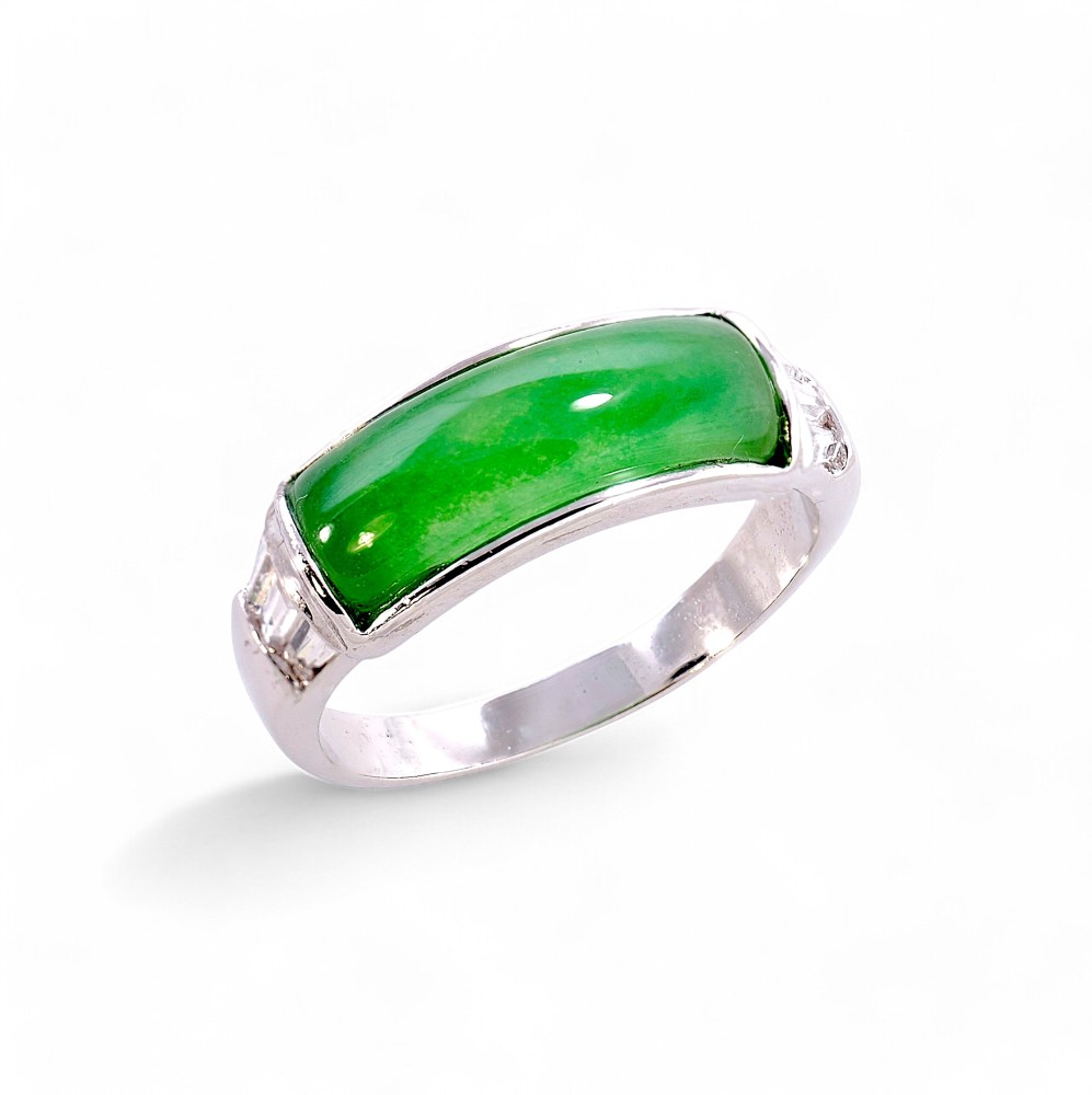 Silver Jade Ring 042