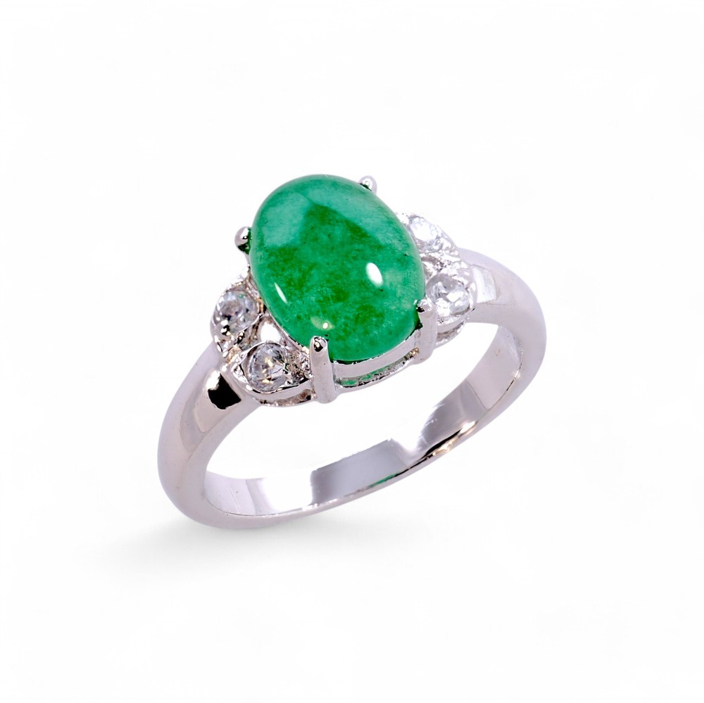 Silver Jade Ring 046