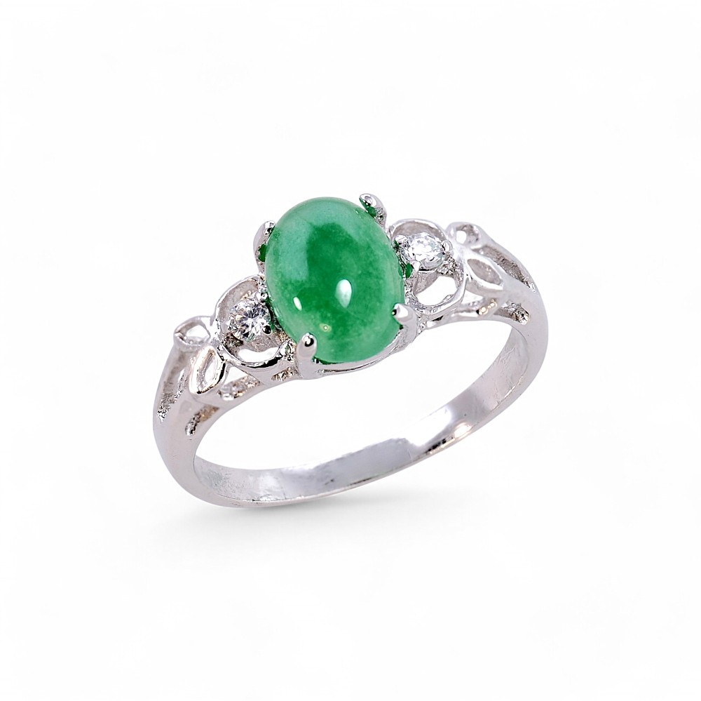 Silver Jade Ring 049