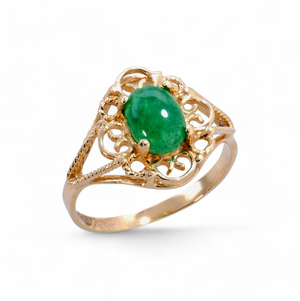 Imperial Green Jade Ring 084