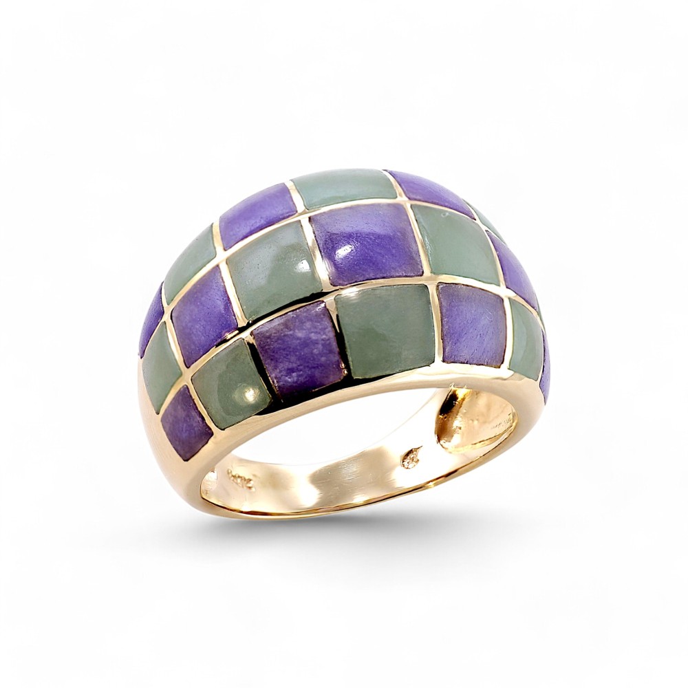 Multi Color Jade Ring 022