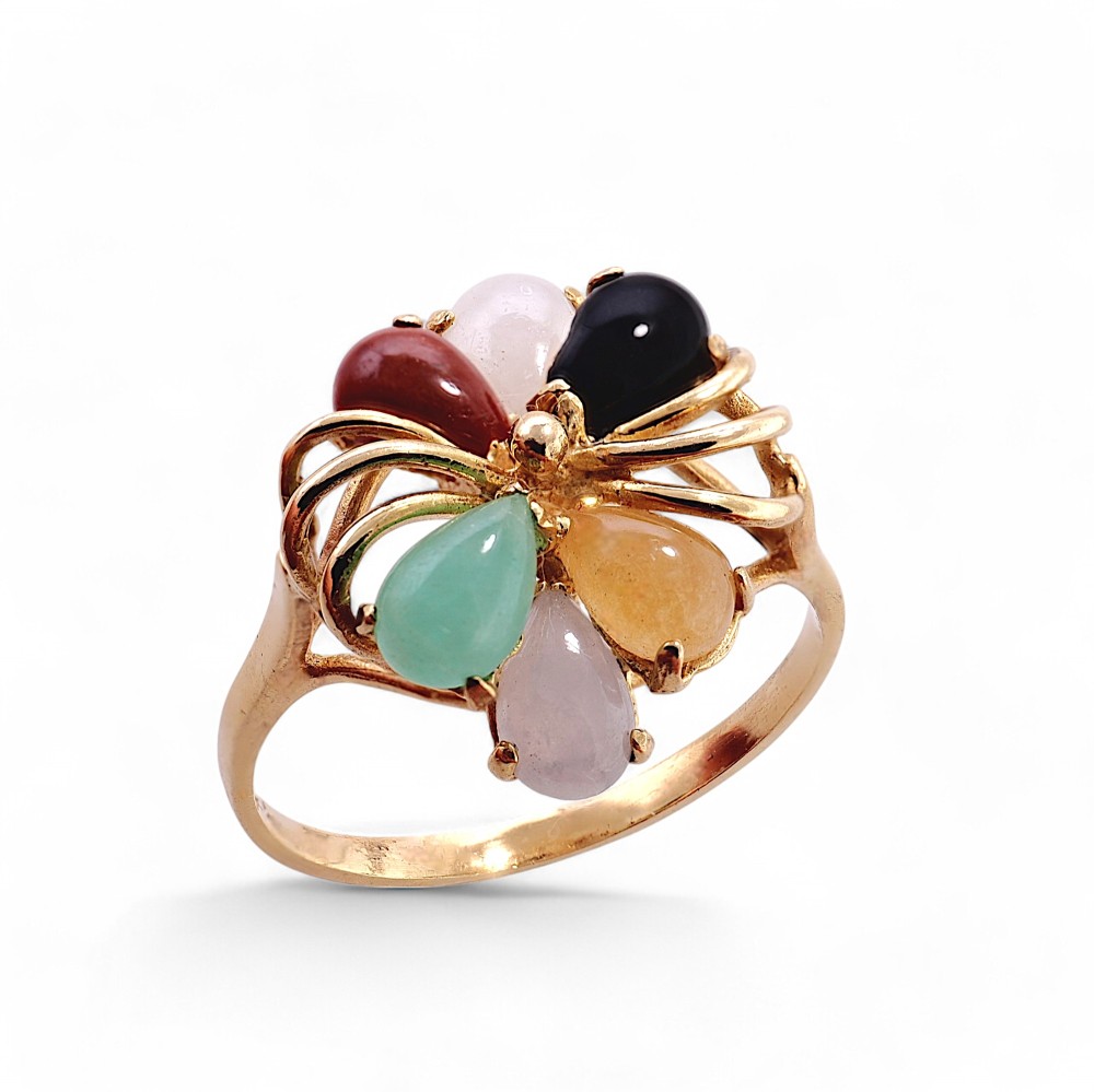 Multi Color Jade Ring 027