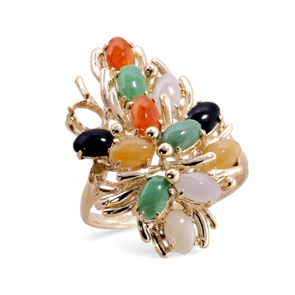 Multi Color Jade Ring 031