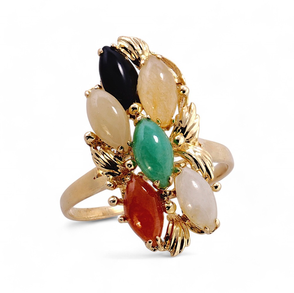 Multi Color Jade Ring 032