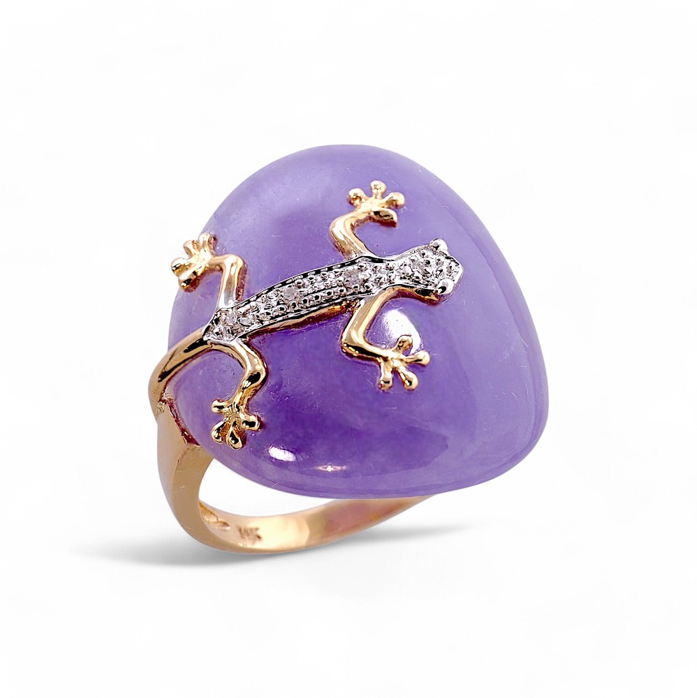 Lavender Jade Ring 030