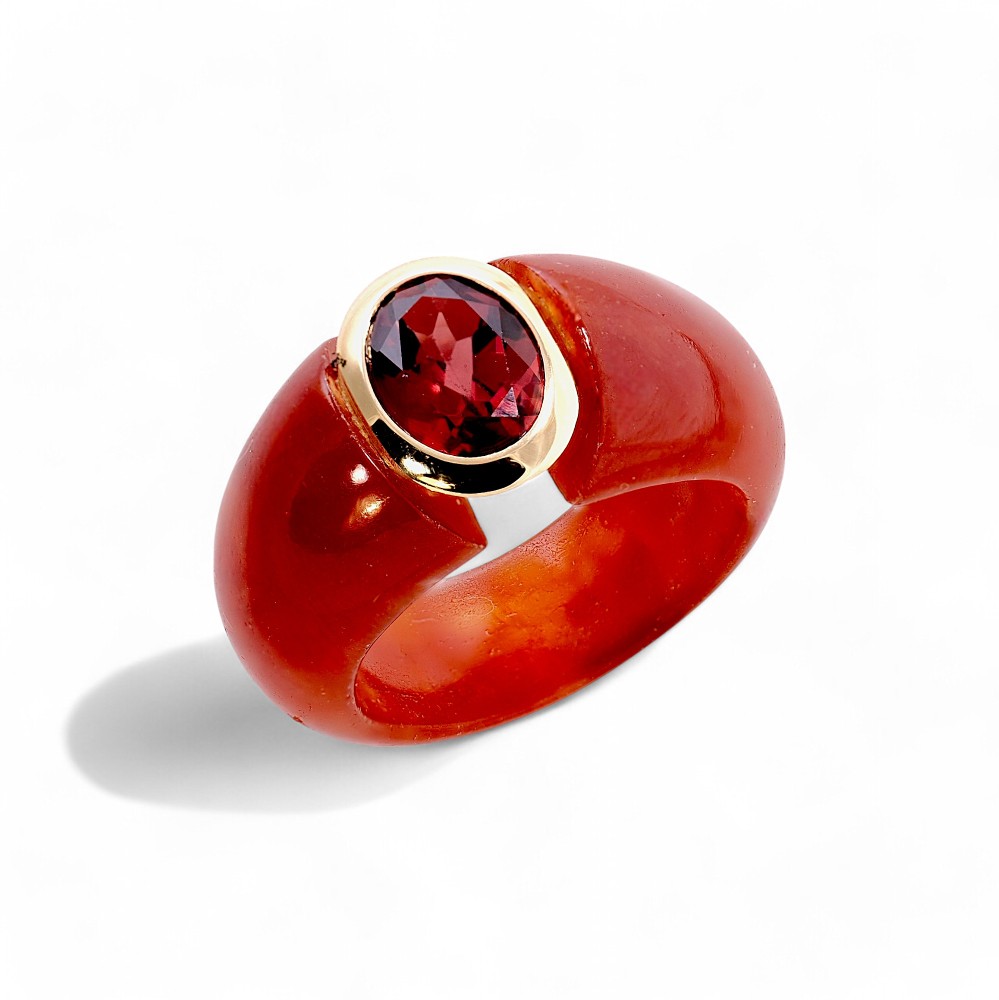 Red Jade Ring 018