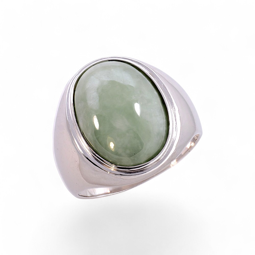 Silver Jade Ring 005