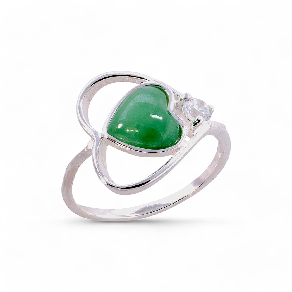 Silver Jade Ring 036