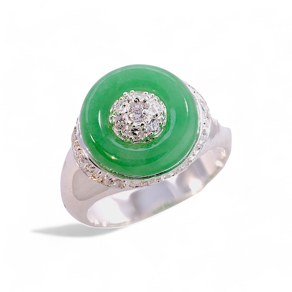 Silver Jade Ring 039