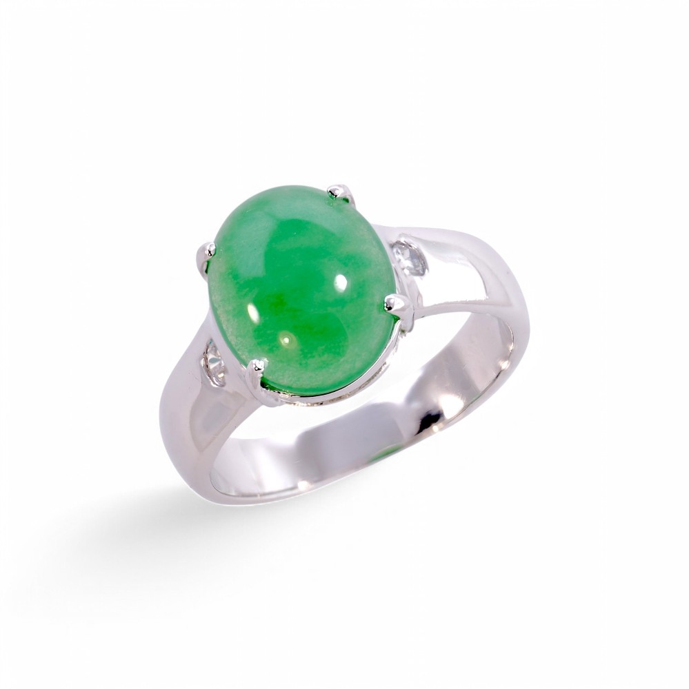 Silver Jade Ring 047