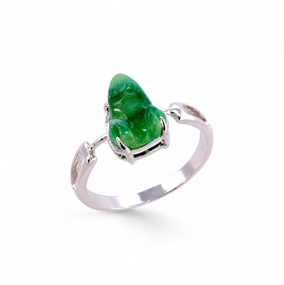Silver Jade Ring 050