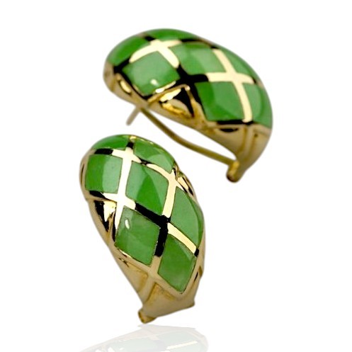 Green Jade Earrings 25