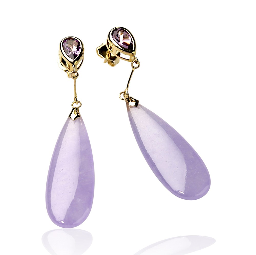 Lavender Jade Earrings 28