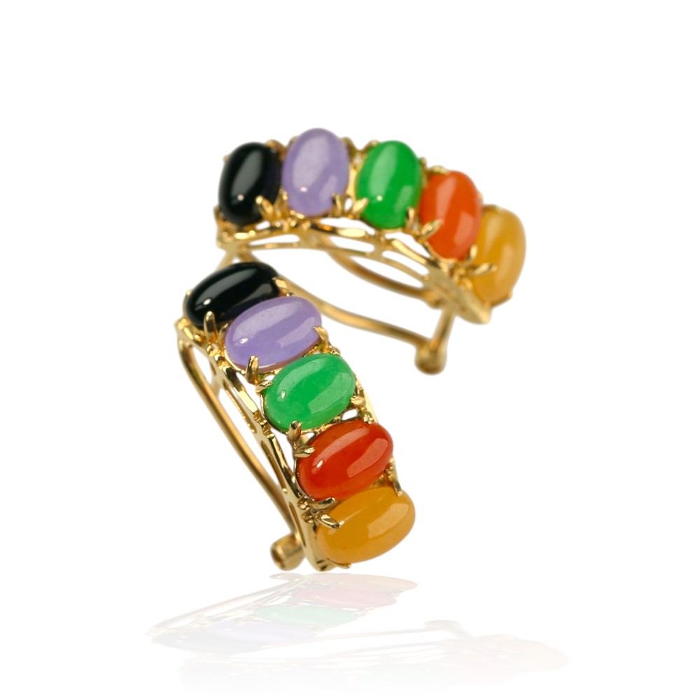 Multi Jade Earrings 07